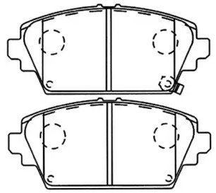 Комплект тормозных колодок ASVA AKD-1268