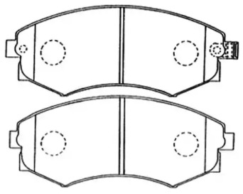 Комплект тормозных колодок ASVA AKD-2245