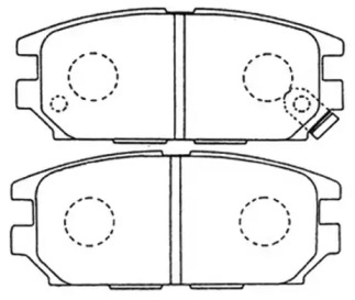 Комплект тормозных колодок ASVA AKD-3272