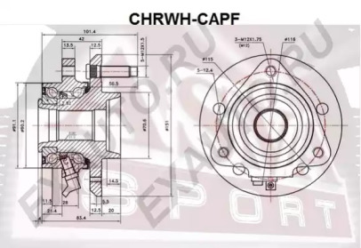 Ступица колеса ASVA CHRWH-CAPF