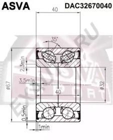 Подшипник ASVA DAC32670040