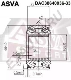 Подшипник ASVA DAC38640036-33