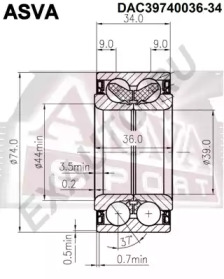 Подшипник ASVA DAC39740036-34