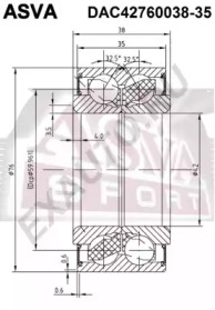 Подшипник ASVA DAC42760038-35