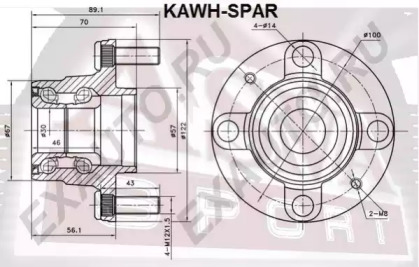 Ступица колеса ASVA KAWH-SPAR