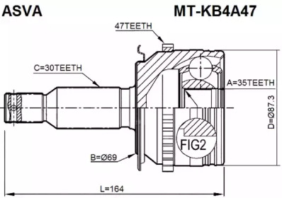 Шарнирный комплект ASVA MT-KB4A47