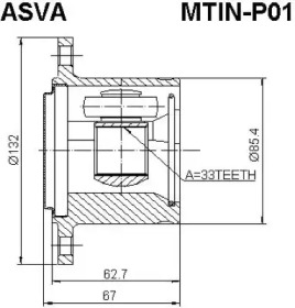 Шарнирный комплект ASVA MTIN-P01