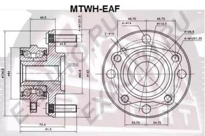 Ступица колеса ASVA MTWH-EAF