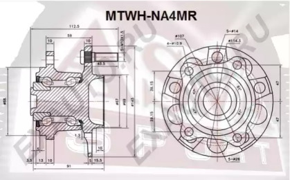 Ступица колеса ASVA MTWH-NA4MR