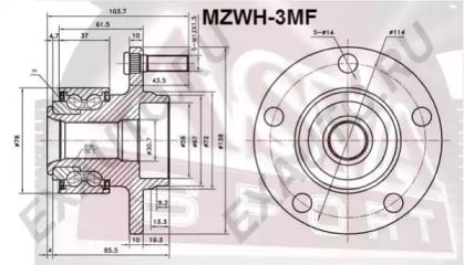 Ступица колеса ASVA MZWH-3MF