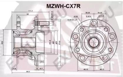 Ступица колеса ASVA MZWH-CX7R