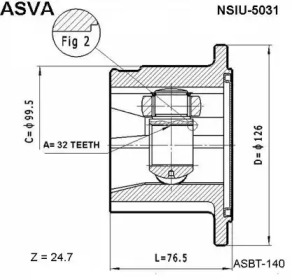 Шарнирный комплект ASVA NSIU-5031