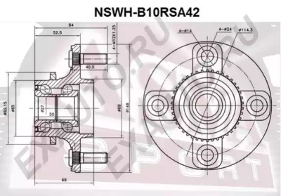 Ступица колеса ASVA NSWH-B10RSA42