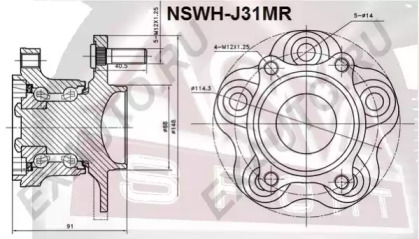 Ступица колеса ASVA NSWH-J31MR