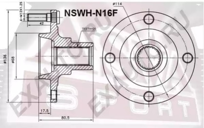 Ступица колеса ASVA NSWH-N16F