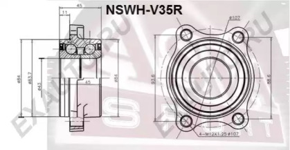 Ступица колеса ASVA NSWH-V35R