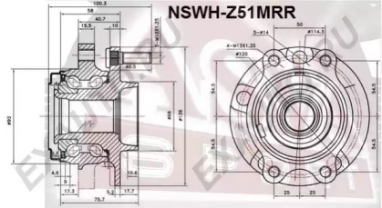 Ступица колеса ASVA NSWH-Z51MRR