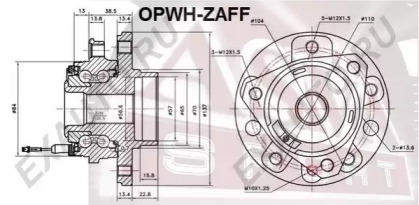 Ступица колеса ASVA OPWH-ZAFF