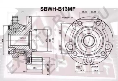 Ступица колеса ASVA SBWH-B13MF