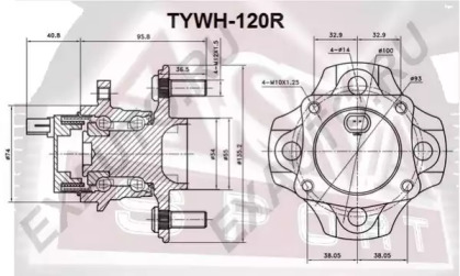 Ступица колеса ASVA TYWH-120R