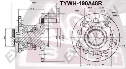 Ступица колеса ASVA TYWH-190A48R