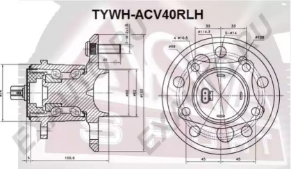 Ступица колеса ASVA TYWH-ACV40RLH