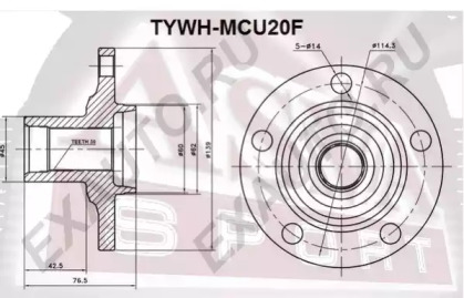 Ступица колеса ASVA TYWH-MCU20F