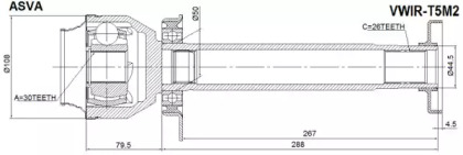 Шарнирный комплект ASVA VWIR-T5M2