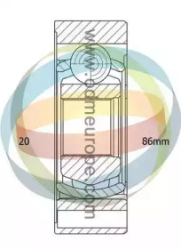 Шарнир ODM-MULTIPARTS 12-156002