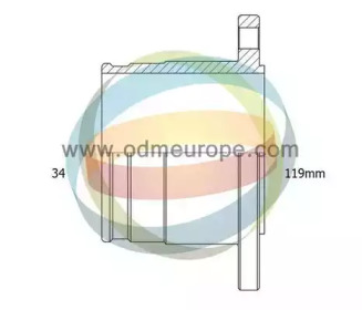 Шарнирный комплект ODM-MULTIPARTS 14-216090