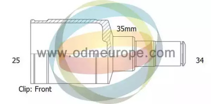 Шарнирный комплект ODM-MULTIPARTS 14-236033