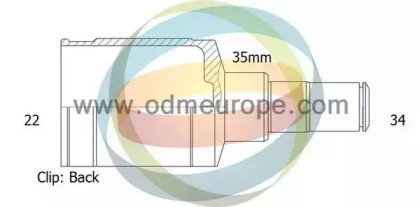 Шарнирный комплект ODM-MULTIPARTS 14-236038