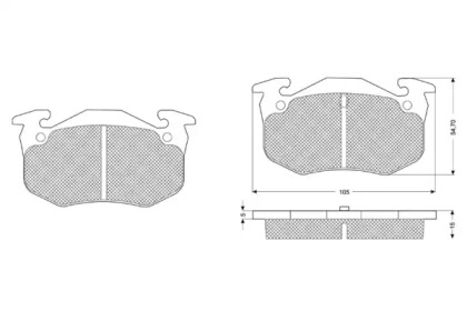 Комплект тормозных колодок PROCODIS FRANCE PF10501