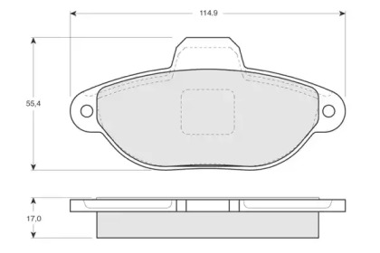 Комплект тормозных колодок PROCODIS FRANCE PF1241