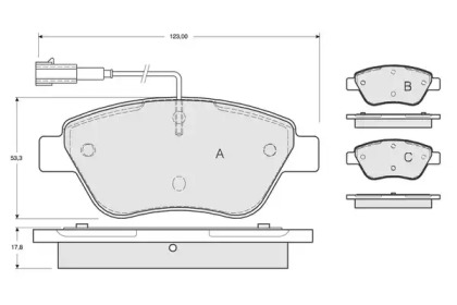 Комплект тормозных колодок PROCODIS FRANCE PF1248