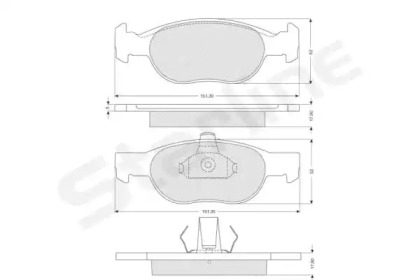 Комплект тормозных колодок STARLINE BD S823P