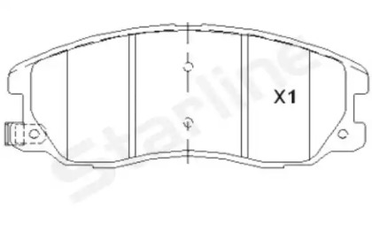 Комплект тормозных колодок STARLINE BD S852P