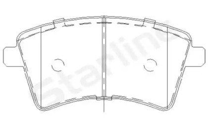 Комплект тормозных колодок STARLINE BD S857P