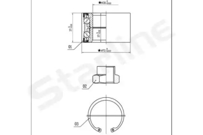 Комплект подшипника STARLINE LO 01432