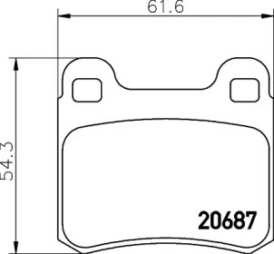 Комплект тормозных колодок COBREQ N-724