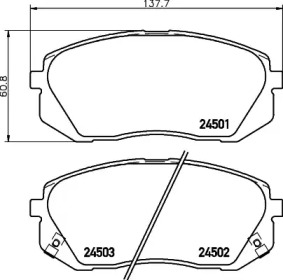 Комплект тормозных колодок COBREQ N-1256