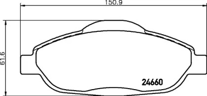 Комплект тормозных колодок COBREQ N-1182