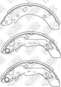 Комлект тормозных накладок NiBK FN11158