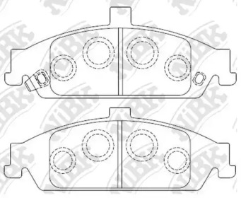 Комплект тормозных колодок NiBK PN0054