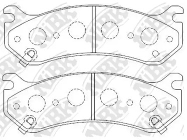 Комплект тормозных колодок NiBK PN0055
