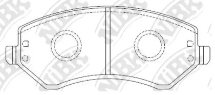 Комплект тормозных колодок NiBK PN0058