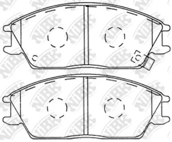 Комплект тормозных колодок NiBK PN0091