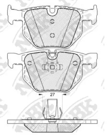 Комплект тормозных колодок NiBK PN0093W