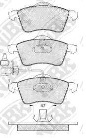 Комплект тормозных колодок NiBK PN0108W