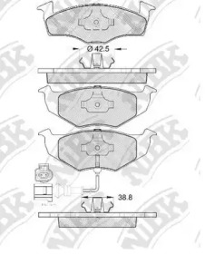 Комплект тормозных колодок NiBK PN0113W